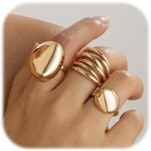 Women Gold Knuckle Rings Set Stackable Midi Finger Rings Pack Fashion Jewelry